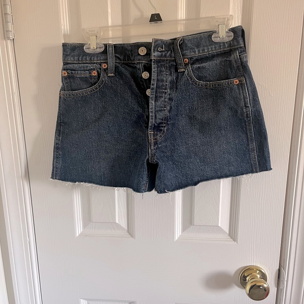 High Rise Jean Shorts